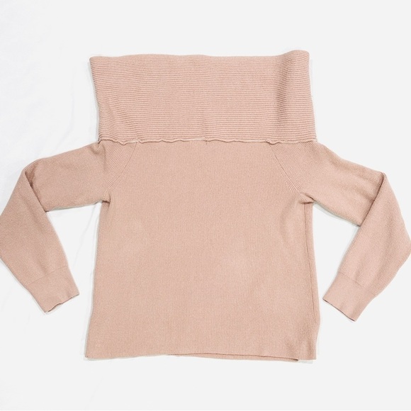 LEITH Dusty Pink Cowl Turtle Neck Ribbed Pullover Sweater - Picture 8 of 8